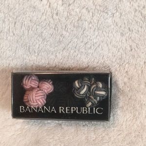 Banana Republic satin knot cuff links